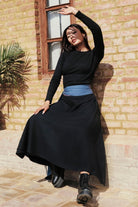 Surya Australia Ethical Cotton Wrap Skirt made in Nepal - Black