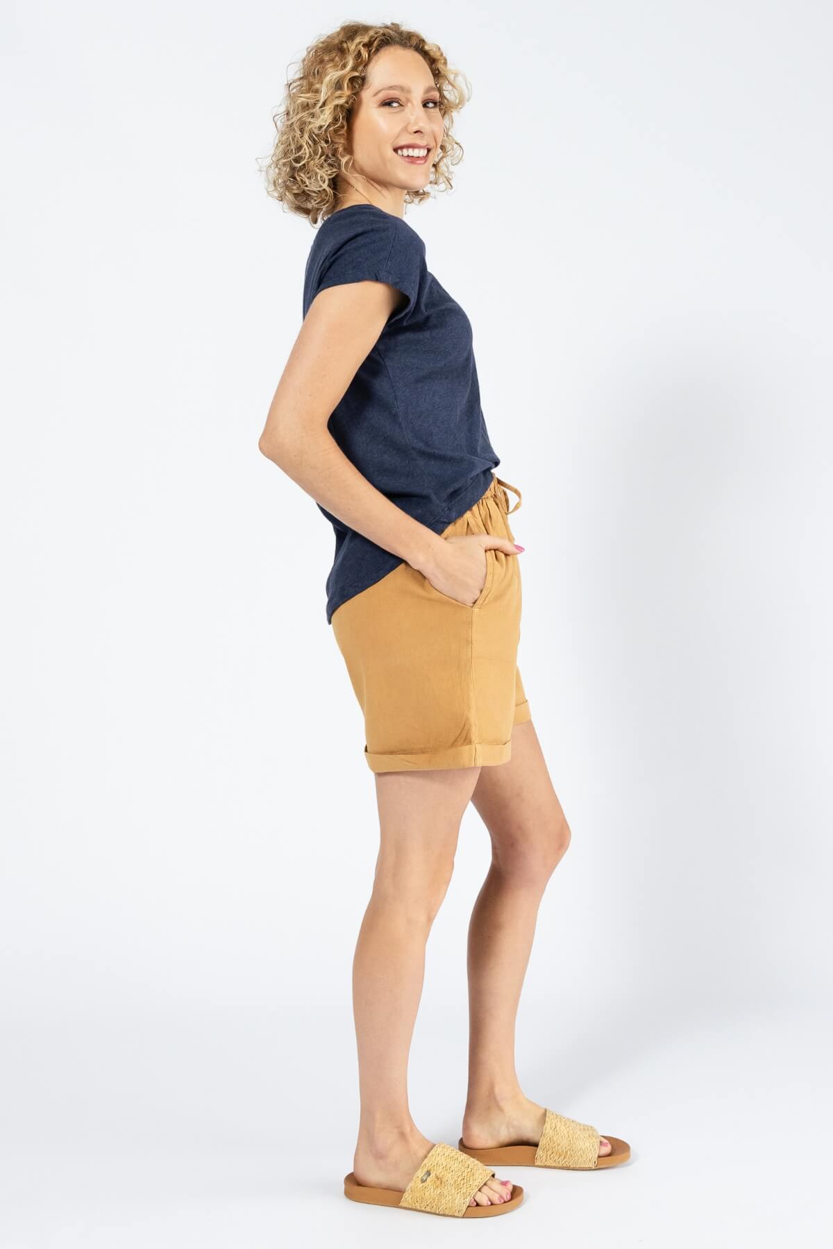 Surya Cotton Sierra Shorts made in Nepal - Clay