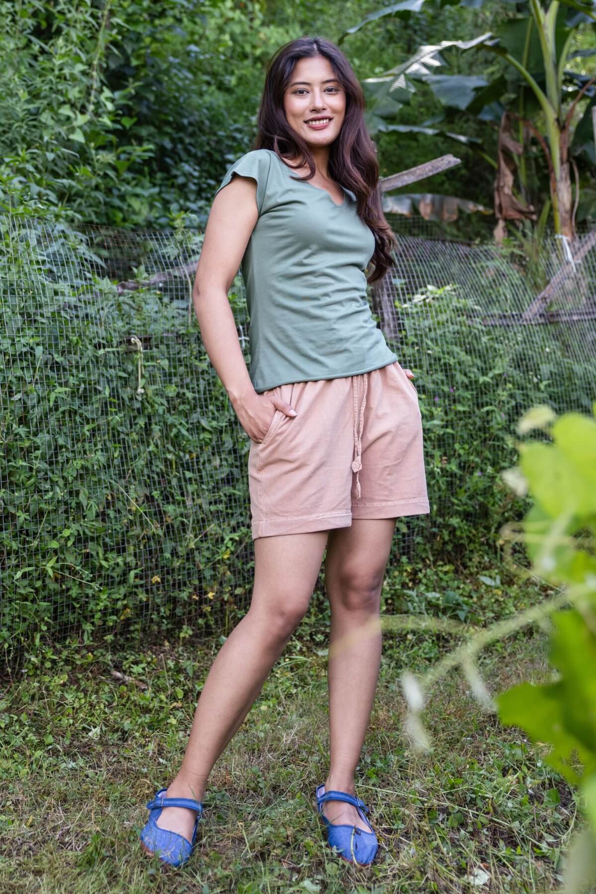 Surya Cotton Sierra Shorts made in Nepal - Sand