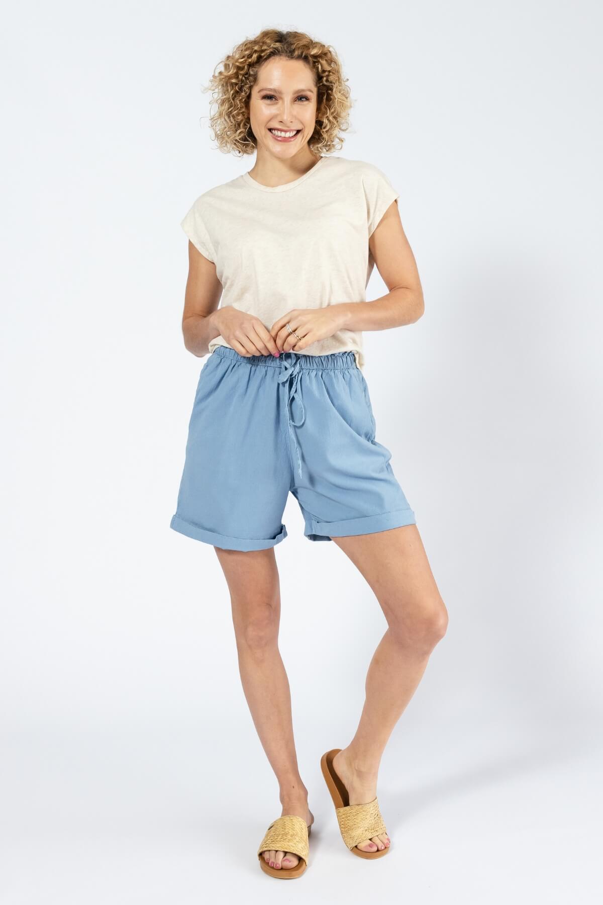 Surya Cotton Sierra Shorts made in Nepal - Sky Blue