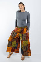 Surya Australia Ethical Cotton Palazzo Patch 'Asher' Pants made in Nepal - Turmeric