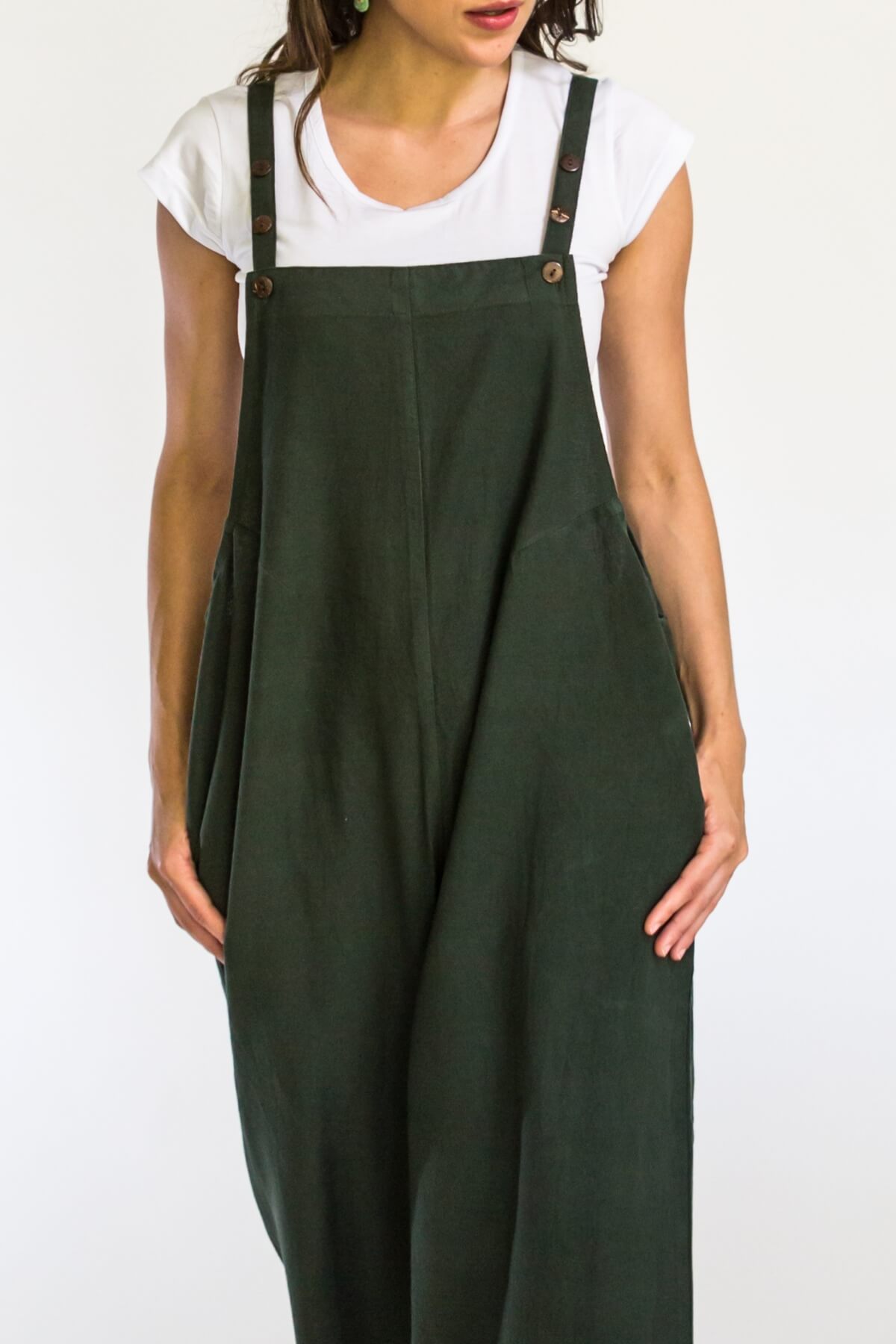 Surya Cotton 'Juanita' Overalls made in Nepal - Green