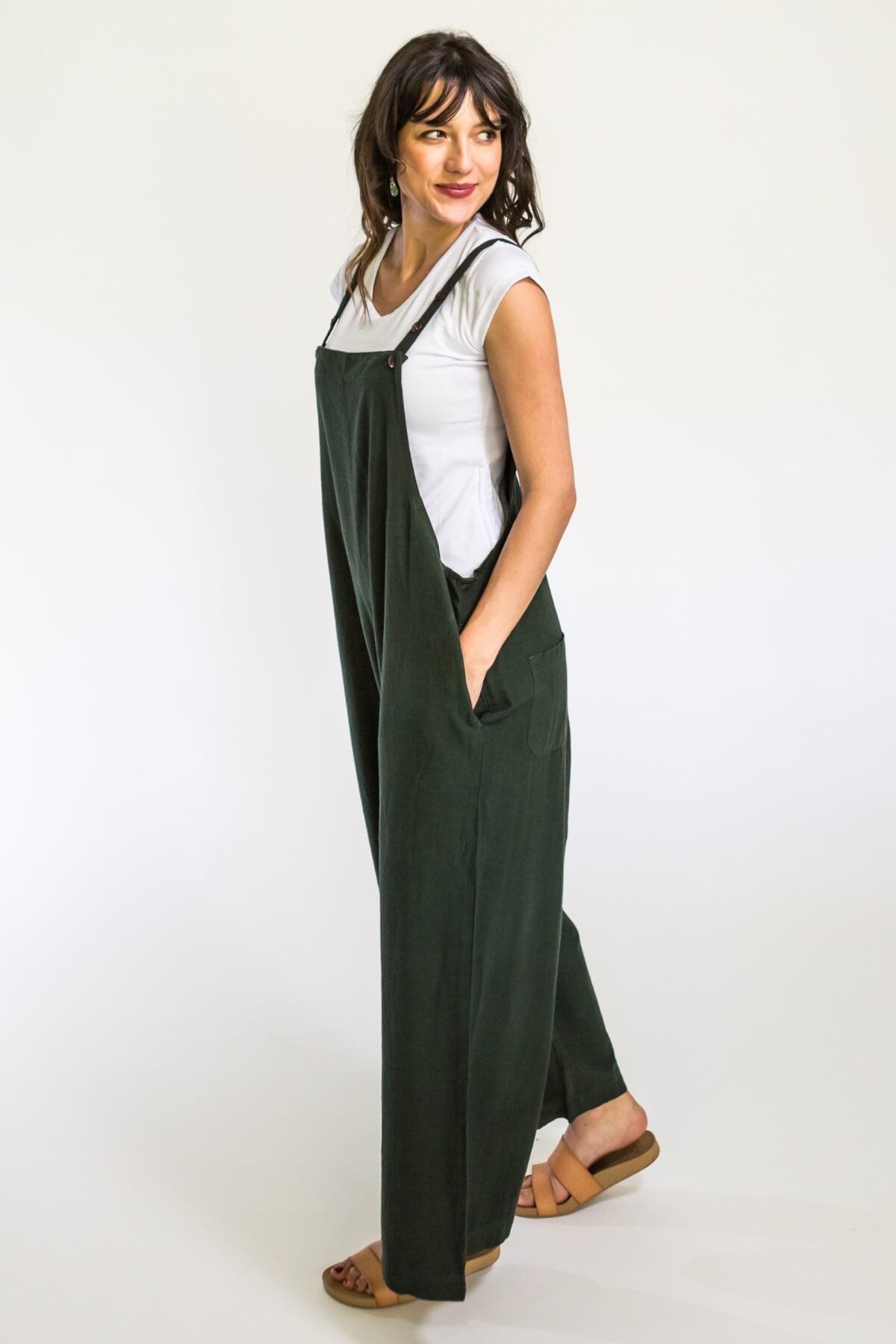 Surya Cotton 'Juanita' Overalls made in Nepal - Green