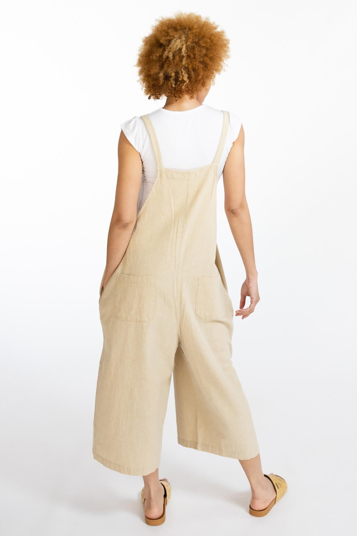 Surya Australia Baggy Cotton 'Juanita' Overalls made in Nepal - Oatmeal