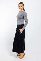 Surya Australia Ethical Cotton Corduroy Palazzo Pants made in Nepal - Midnight Blue