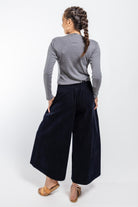 Surya Australia Ethical Cotton Corduroy Palazzo Pants made in Nepal - Midnight Blue