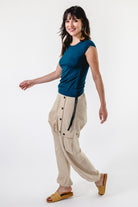 Surya Australia Ethical Drop Crotch Pants Made in Nepal - Oatmeal