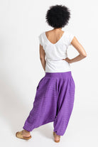 Surya Australia Ethical Cotton Low Crotch Pants made in Nepal - Purple