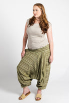 Surya Australia Ethical Cotton Low Crotch Pants - Striped Green