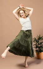 Surya Australia Ethical Cotton 'Franti' Skirt made in Nepal - Green