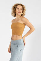 Surya Strapless Tube Top made in Nepal - Clay