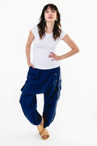 Surya Australia Ethical Drop Crotch Pants Made in Nepal - Blue