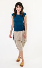 Surya Australia Ethical Cotton Drop Crotch Shorts made in Nepal - Natural