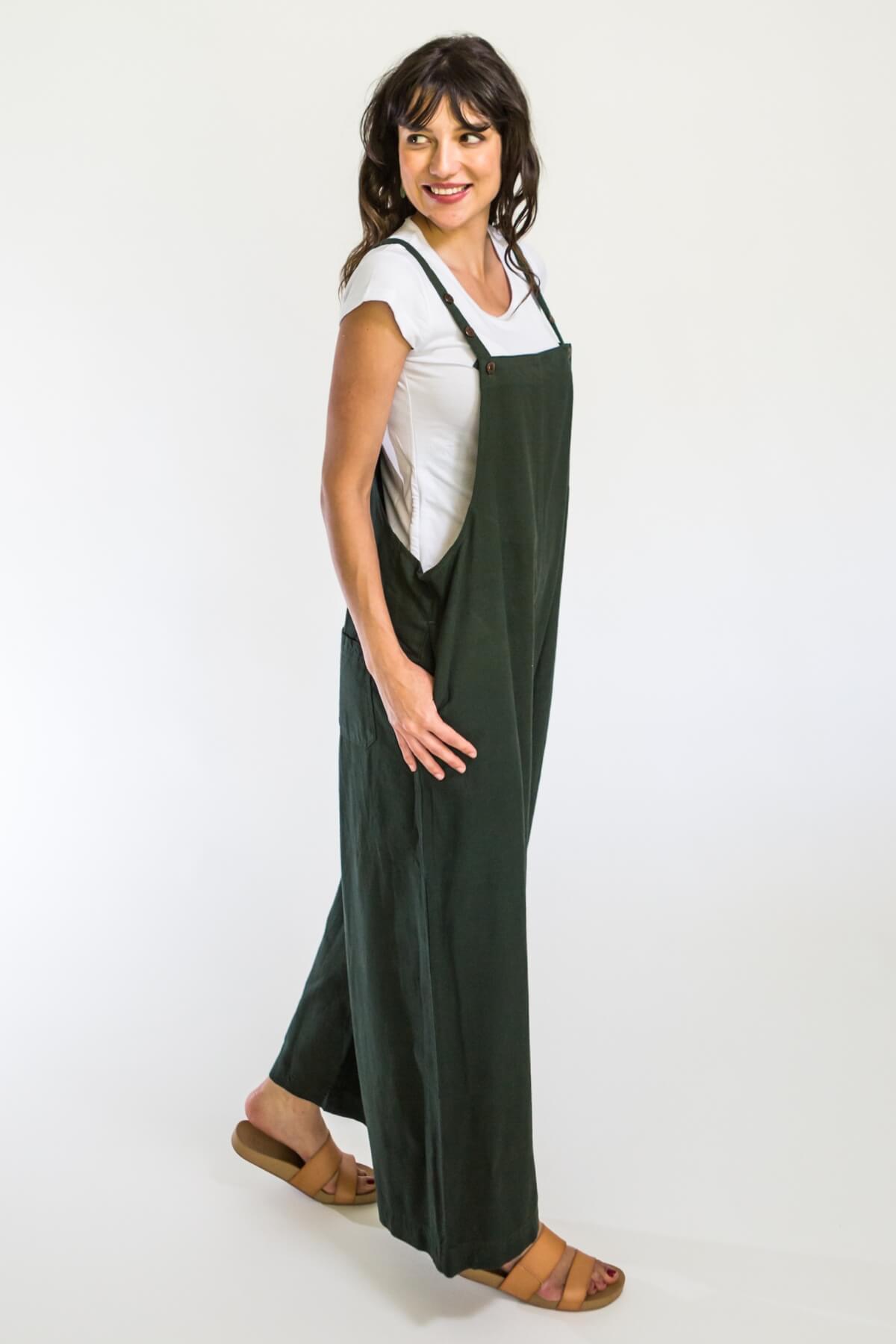 Surya Cotton 'Juanita' Overalls made in Nepal - Green