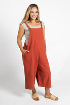 Surya Australia Ethical Cotton Loose Baggy 'Juanita' Overalls from Nepal - Rust