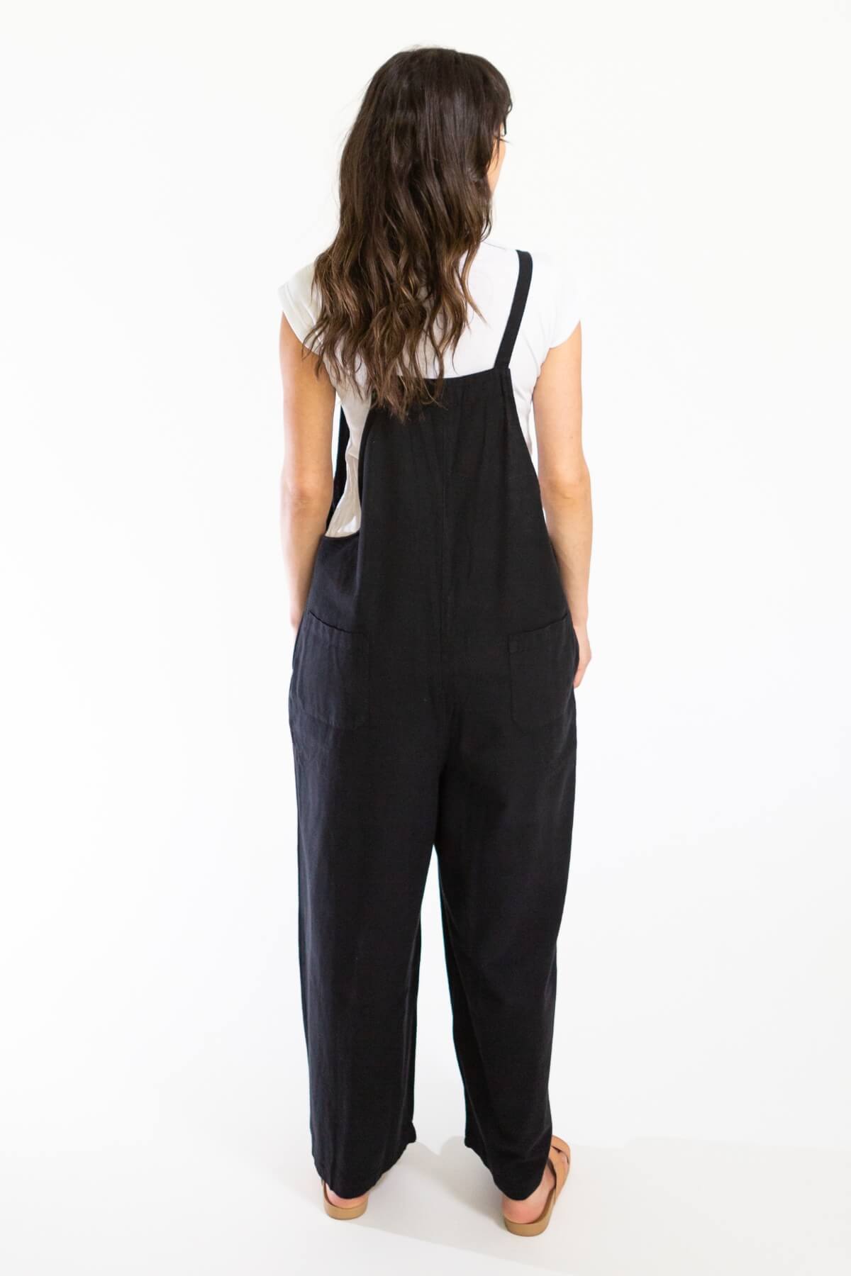 Surya Baggy Cotton Overalls Dungarees made in Nepal - Black