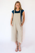 Surya Australia Baggy Cotton 'Juanita' Overalls made in Nepal - Oatmeal