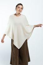 Surya Australia Ethical Cashmere Poncho made in Nepal - Oatmeal