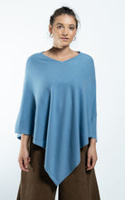 Surya Australia Ethical Cashmere Poncho made in Nepal - Sky Blue