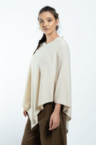 Surya Australia Ethical Cashmere Poncho made in Nepal - Oatmeal