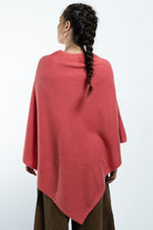 Surya Australia Ethical Cashmere Poncho made in Nepal - Coral