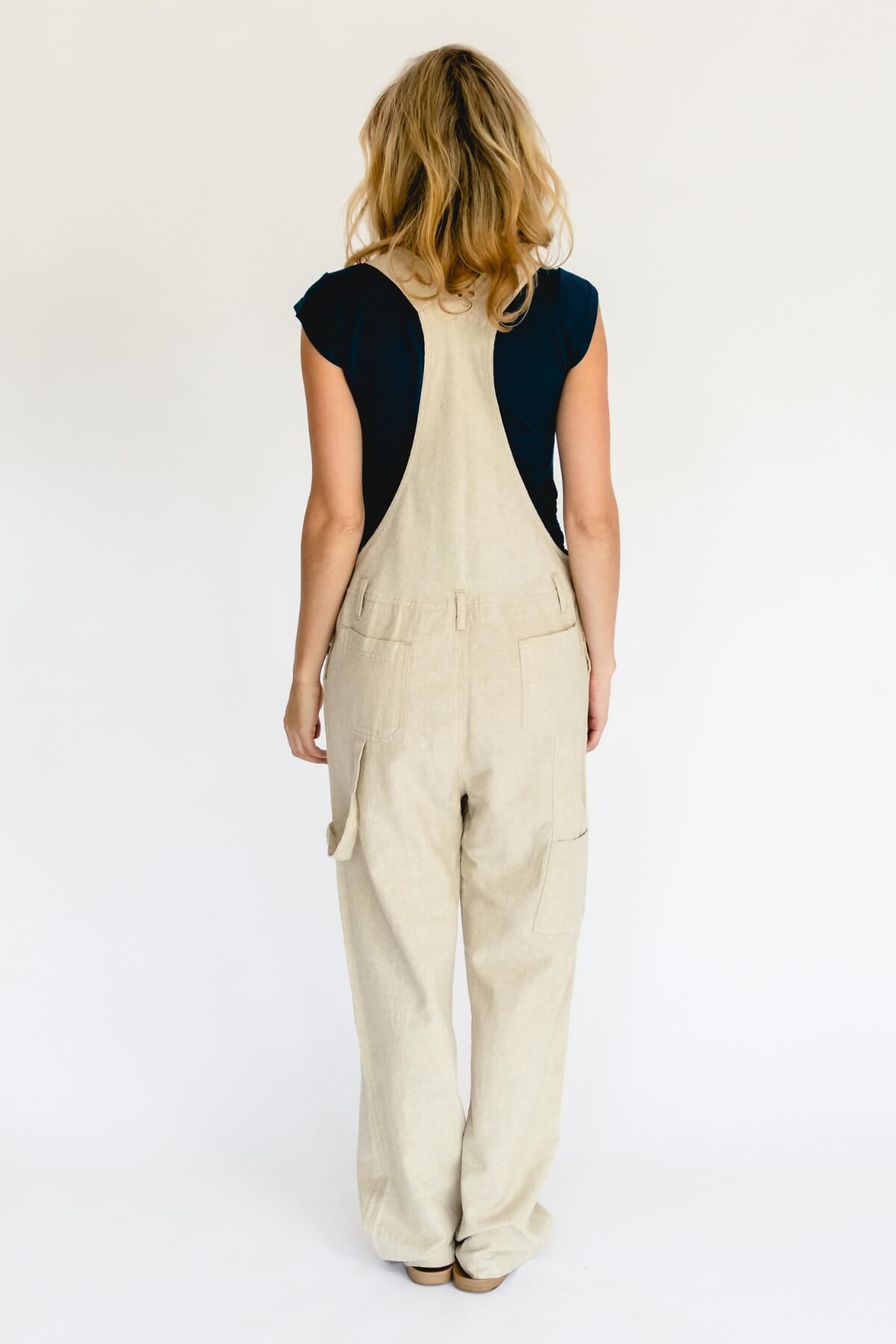 Surya Australia Ethical Classic Cotton Overalls from Nepal - Oatmeal