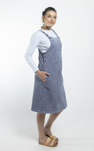 Surya Australia Cotton Corduroy Pinafore made in Nepal - Sky Blue