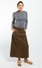 Surya Ethical Corduroy Maxi Skirt made in Nepal 