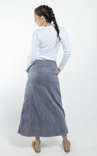 Surya Australia Corduroy Maxi Skirt made in Nepal - Sky Blue