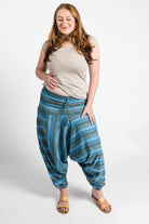 Surya Australia Ethical Cotton Low Crotch Pants - Striped Blue