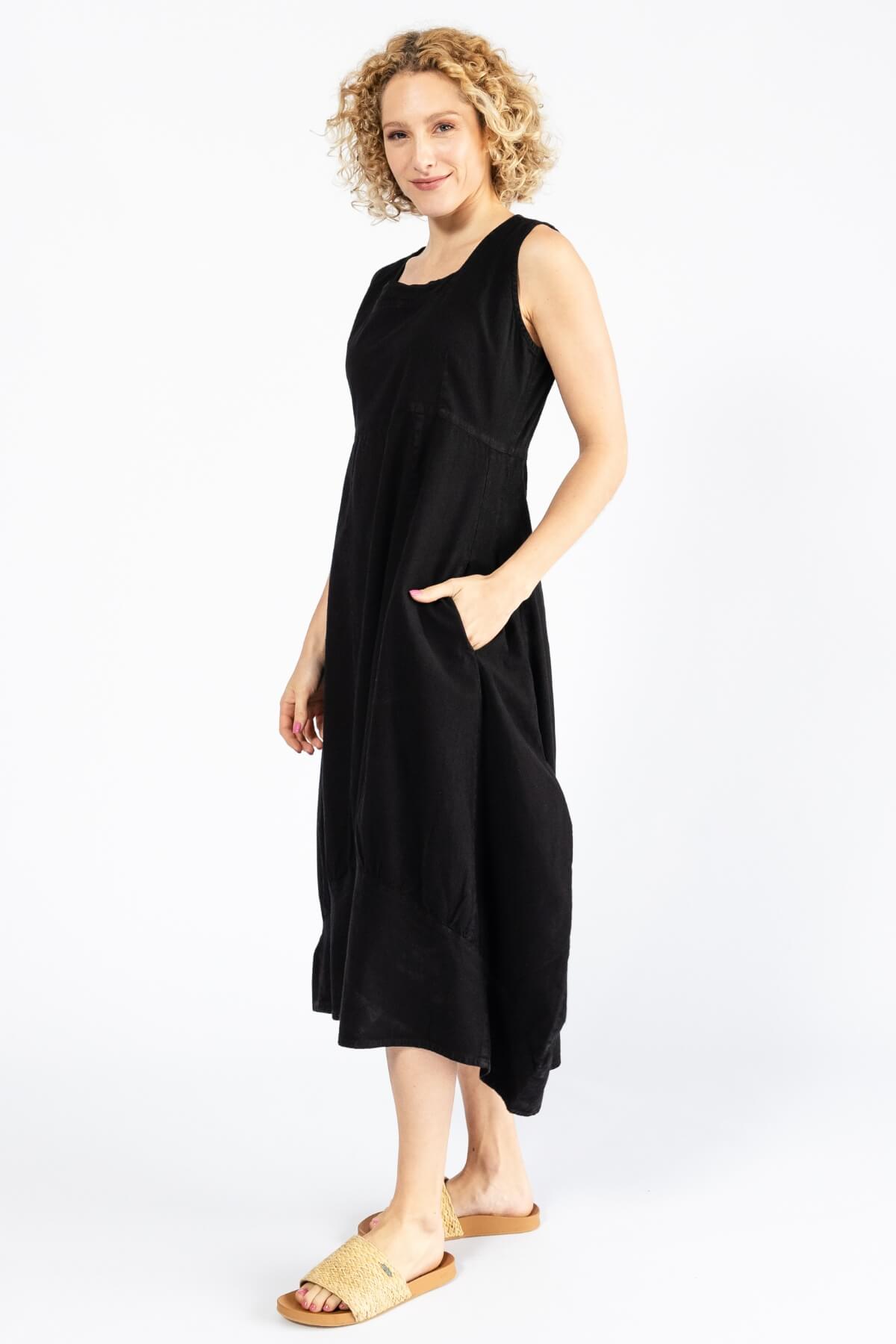 Surya Woven Cotton 'Maya' Dress - Black