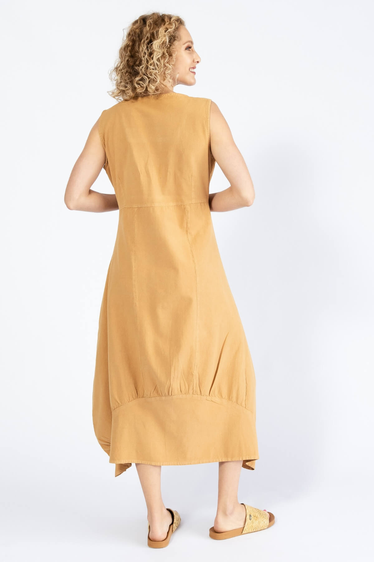 Surya Woven Cotton 'Maya' Dress - Clay