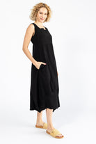 Surya Woven Cotton 'Maya' Dress - Black