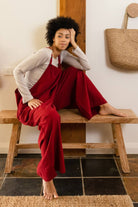 Surya Baggy Cotton Overalls Dungarees made in Nepal - Berry