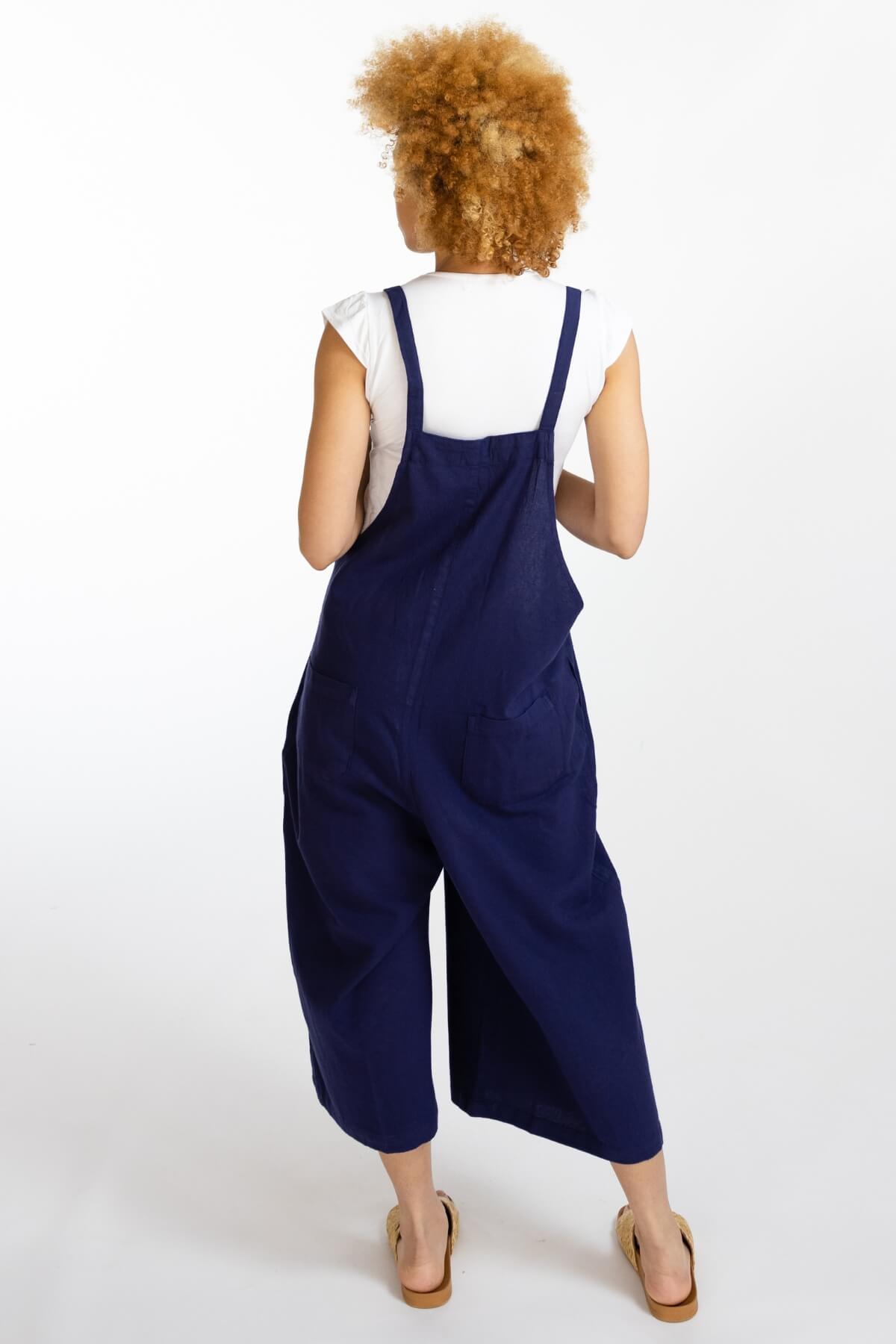 Surya Australia Cotton 'Juanita' Overalls made in Nepal - Dark Blue