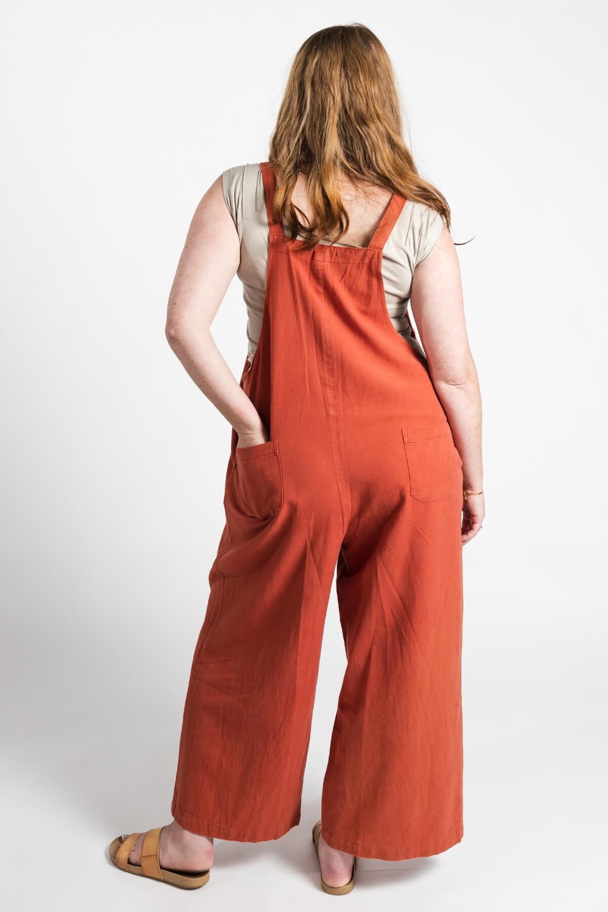 Surya Cotton baggy Juanita Overalls made in Nepal - Rust