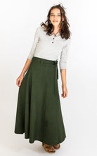 Surya Australia Ethical Cotton Wrap Skirt made in Nepal - Green