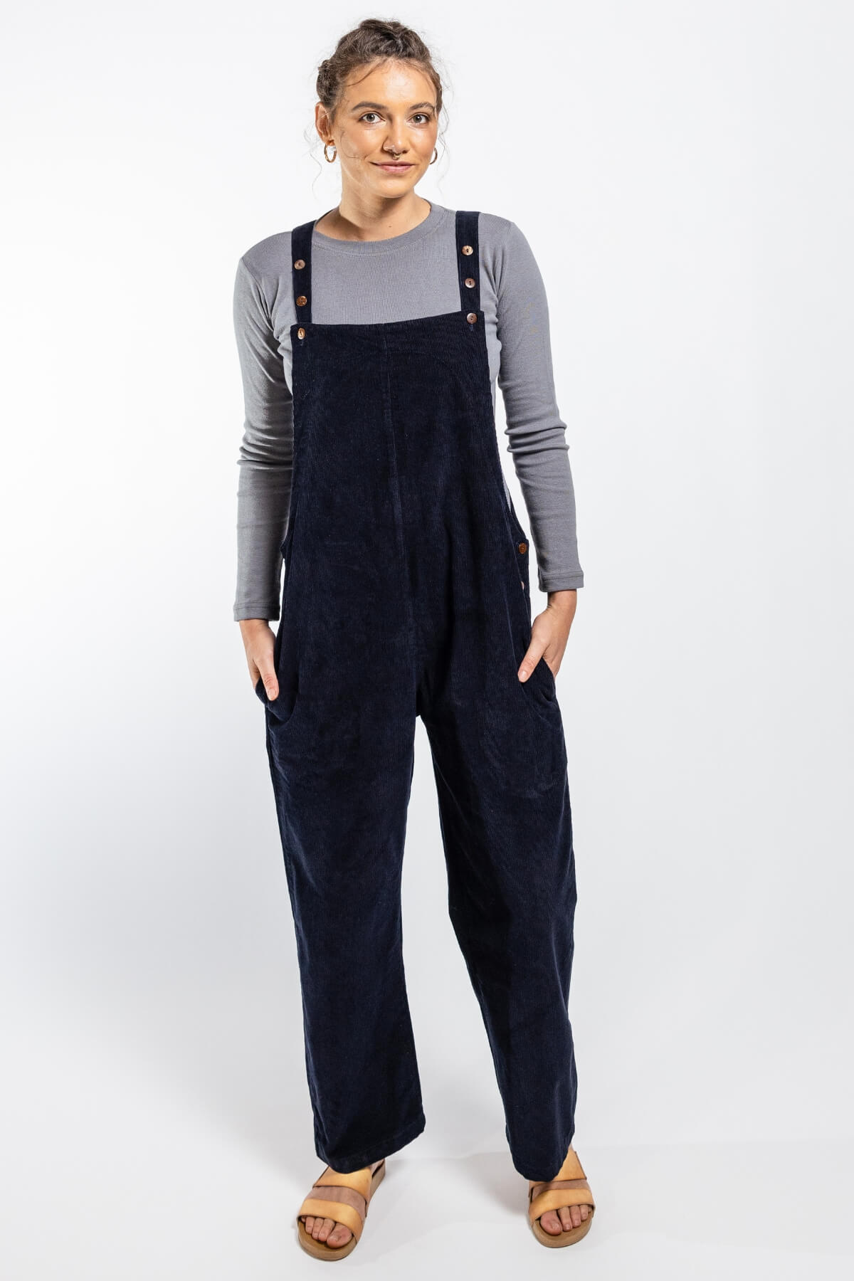 Surya Australia Corduroy Overalls Dungarees made in Nepal - adjustable length