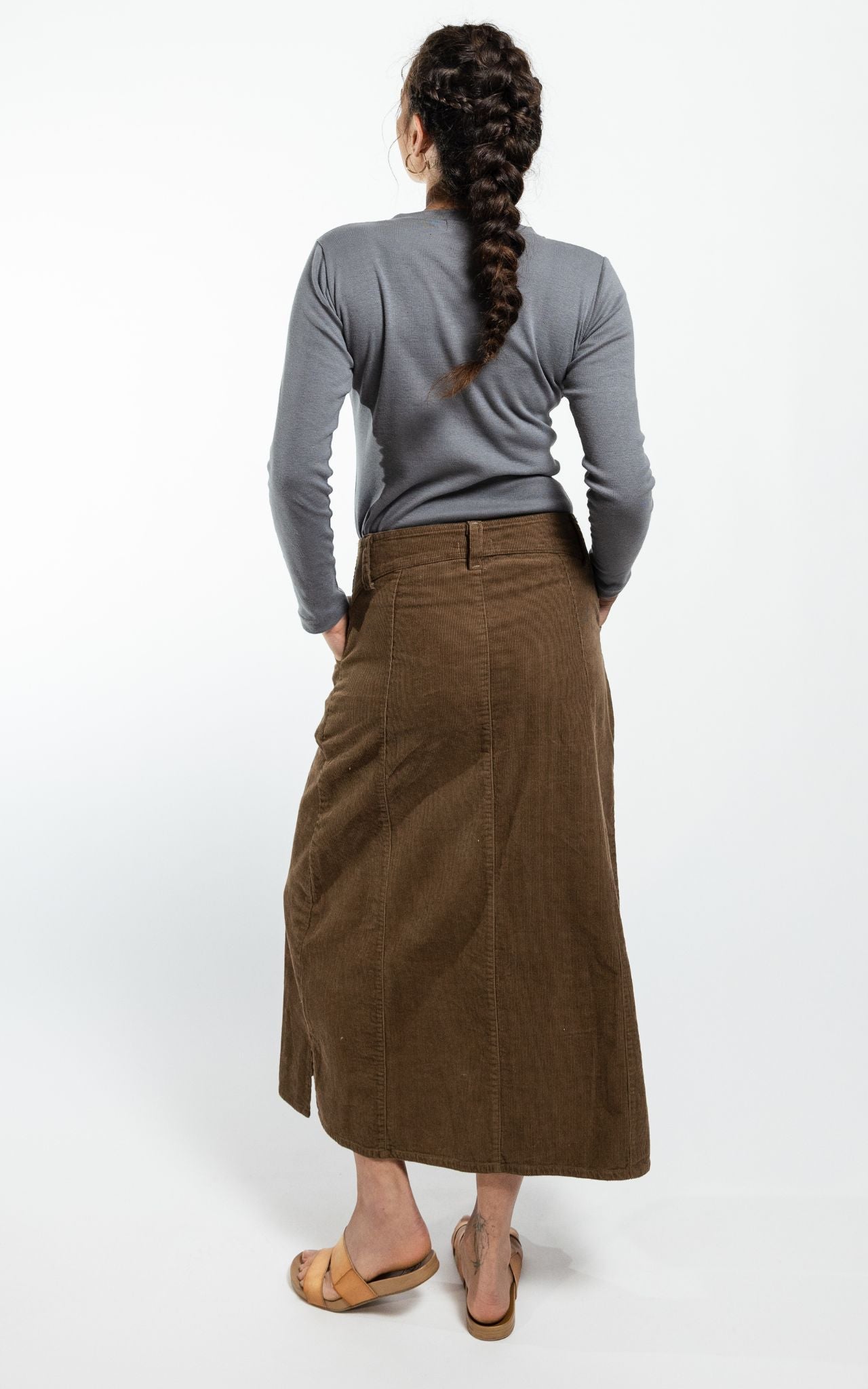 Surya Australia Corduroy Skirt made in Nepal - Peanut