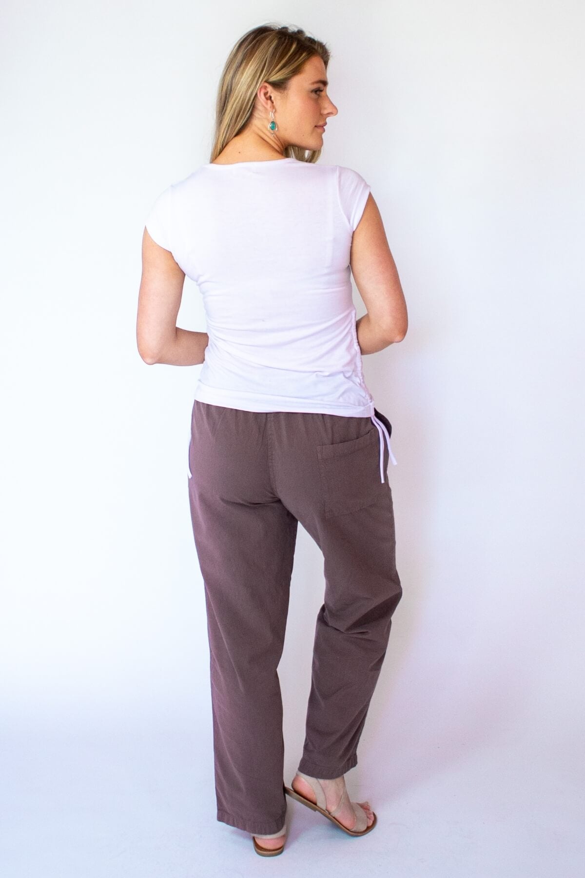 Surya Australia Ethical Cotton 'Dani' Pants made in Nepal - Taupe