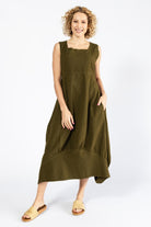 Surya Woven Cotton 'Maya' Dress - Green