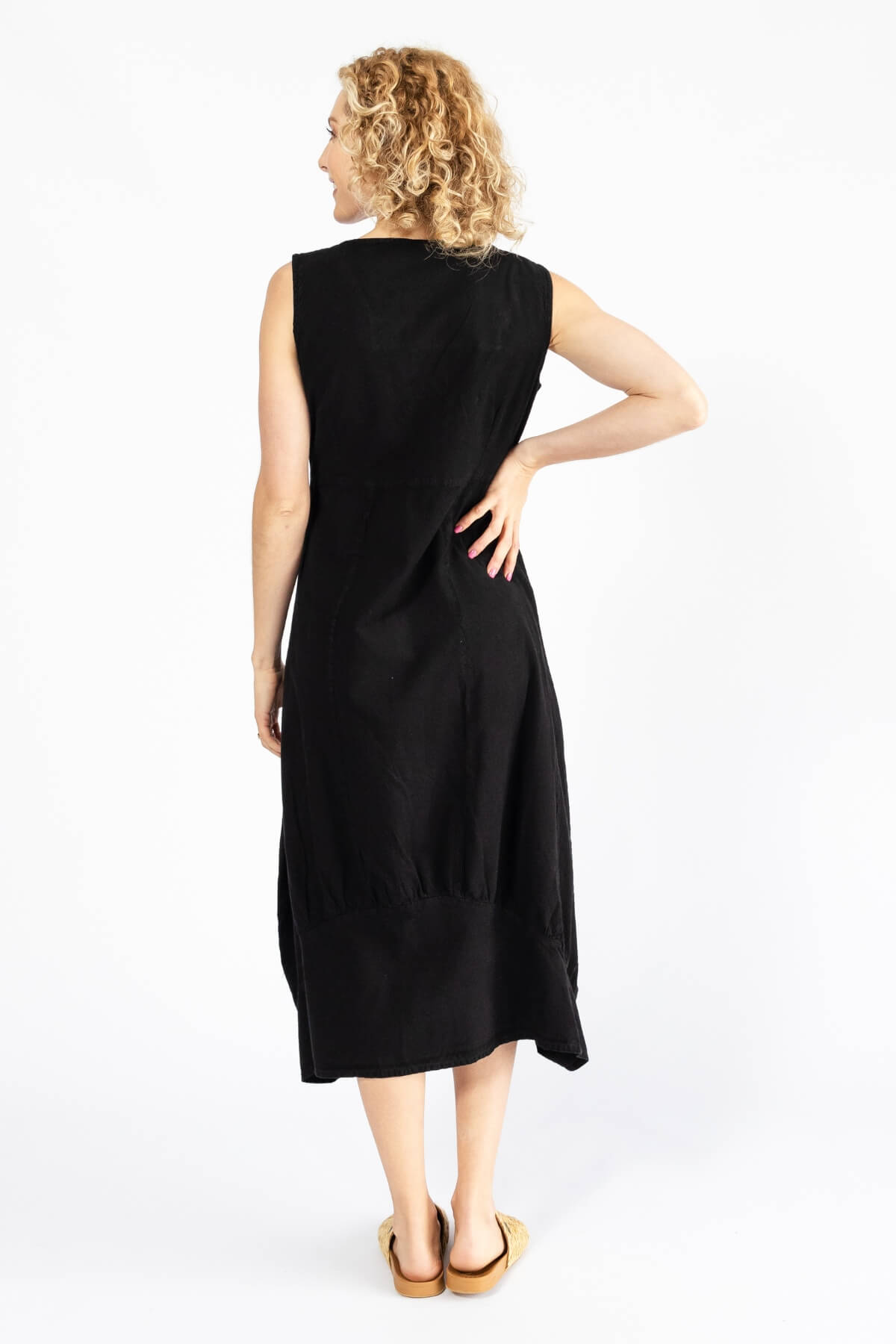 Surya Woven Cotton 'Maya' Dress - Black