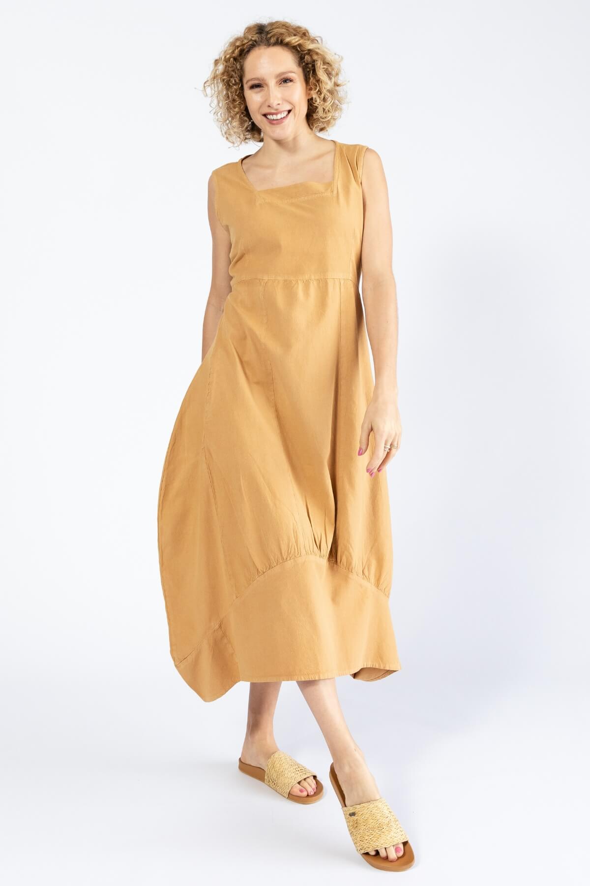 Surya Woven Cotton 'Maya' Dress - Clay