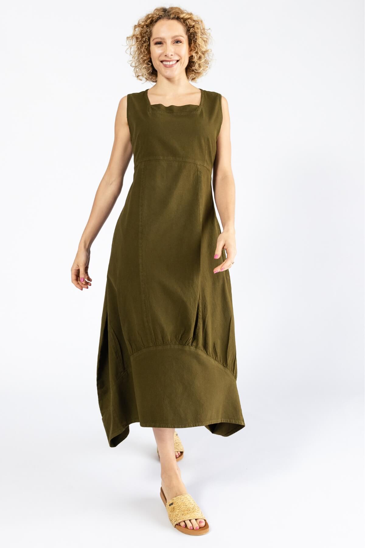 Surya Woven Cotton 'Maya' Dress - Green