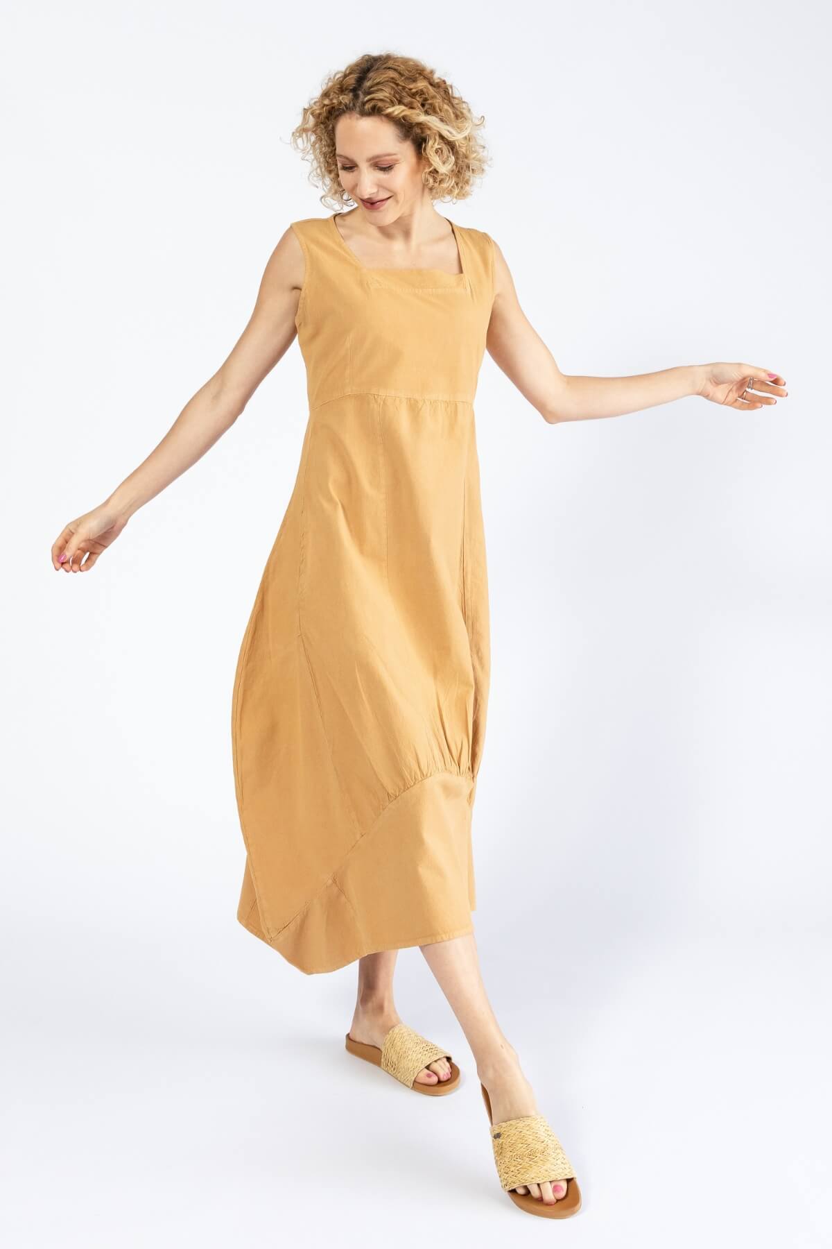 Surya Woven Cotton 'Maya' Dress - Clay