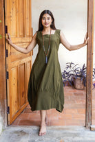 Surya Woven Cotton 'Maya' Dress - Green