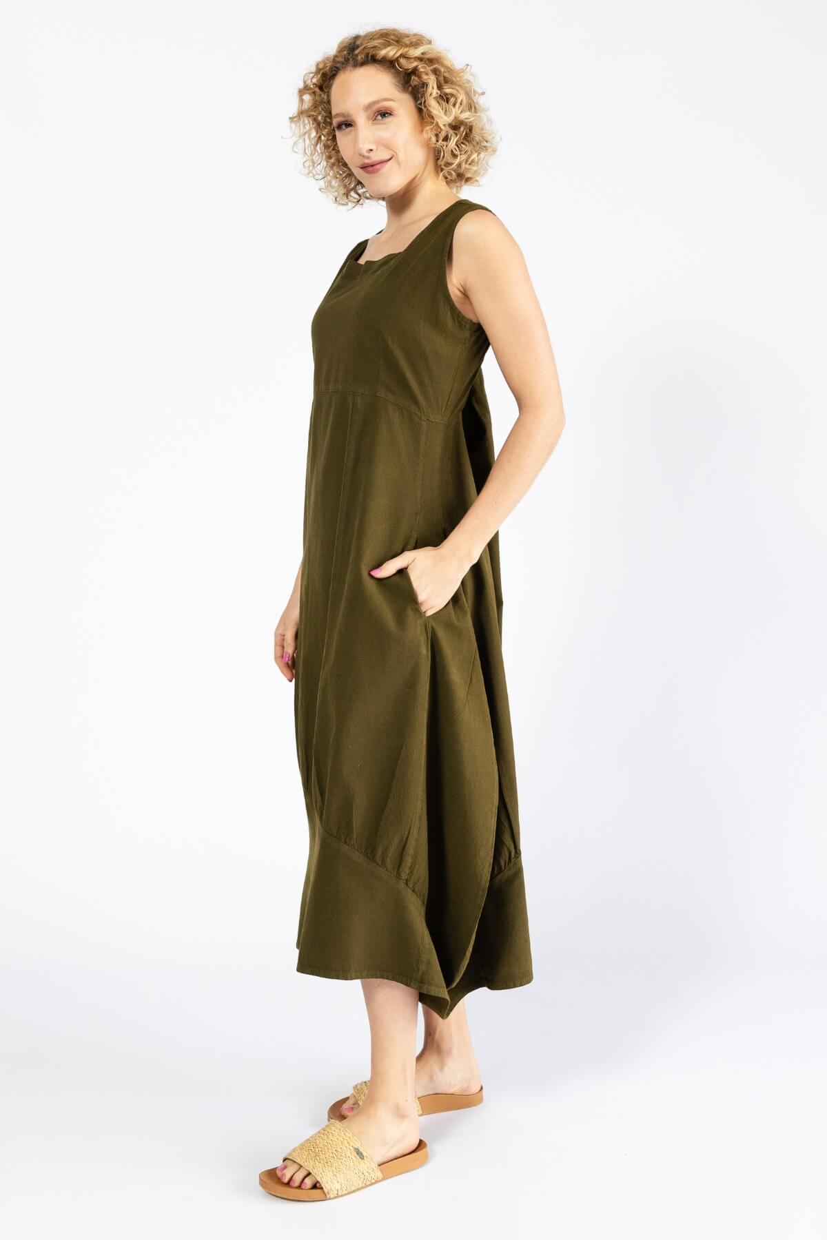 Surya Woven Cotton 'Maya' Dress - Green