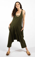 Surya Australia Ethical Cotton 'Bahini' Overalls Dungarees made in Nepal - Green