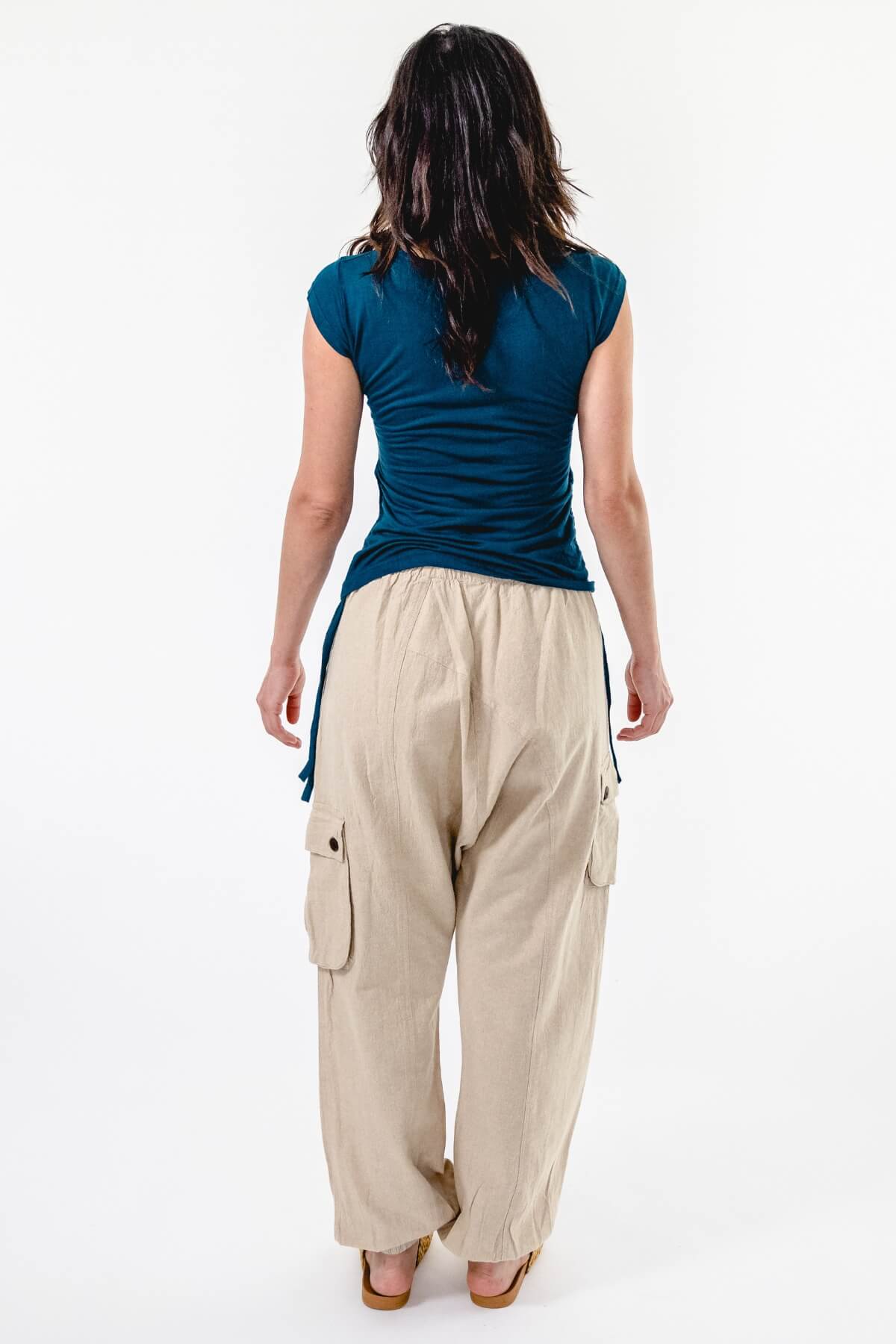 Surya Australia Ethical Drop Crotch Pants Made in Nepal - Oatmeal