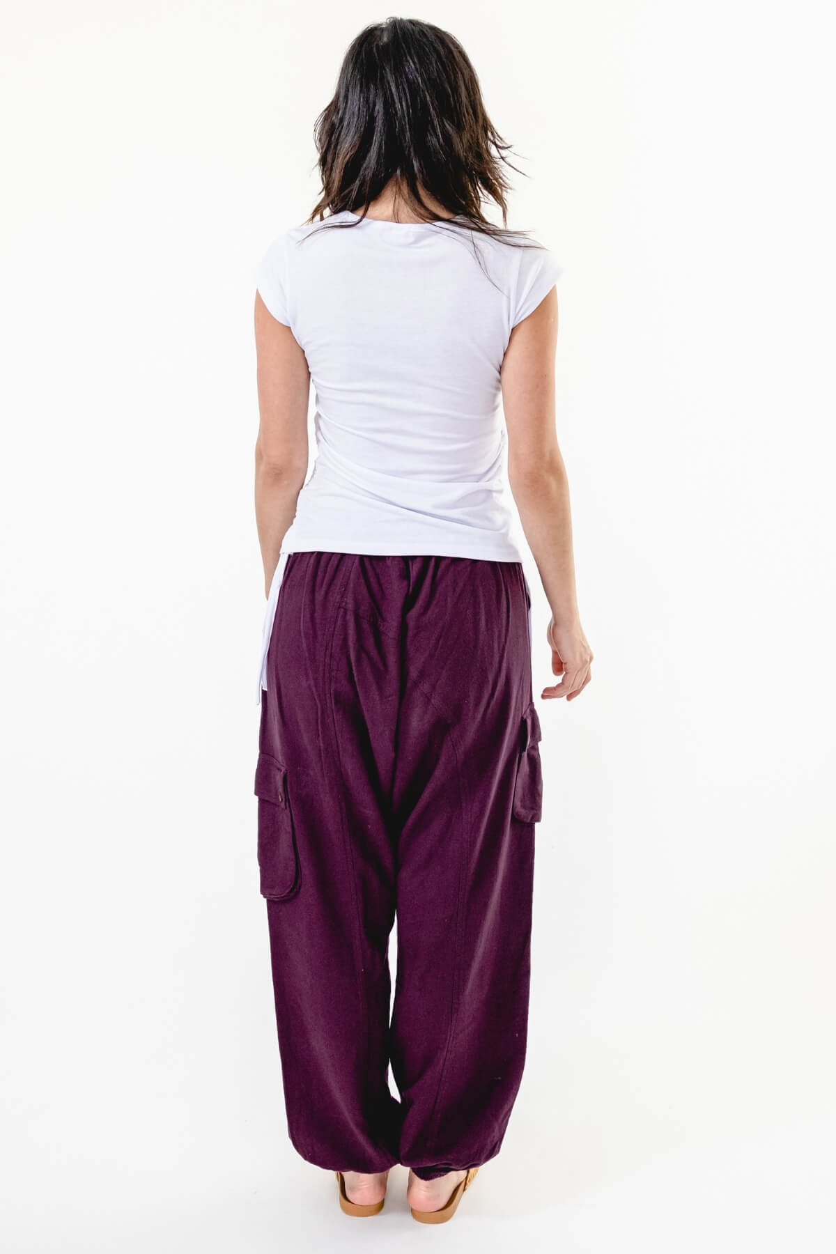 Surya Australia Ethical Drop Crotch Pants Made in Nepal - Wine